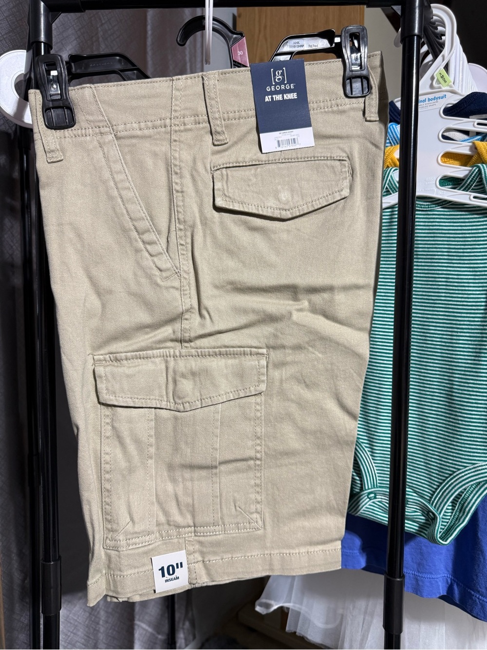 George Men’s Tan Cargo Shorts - At The Knee